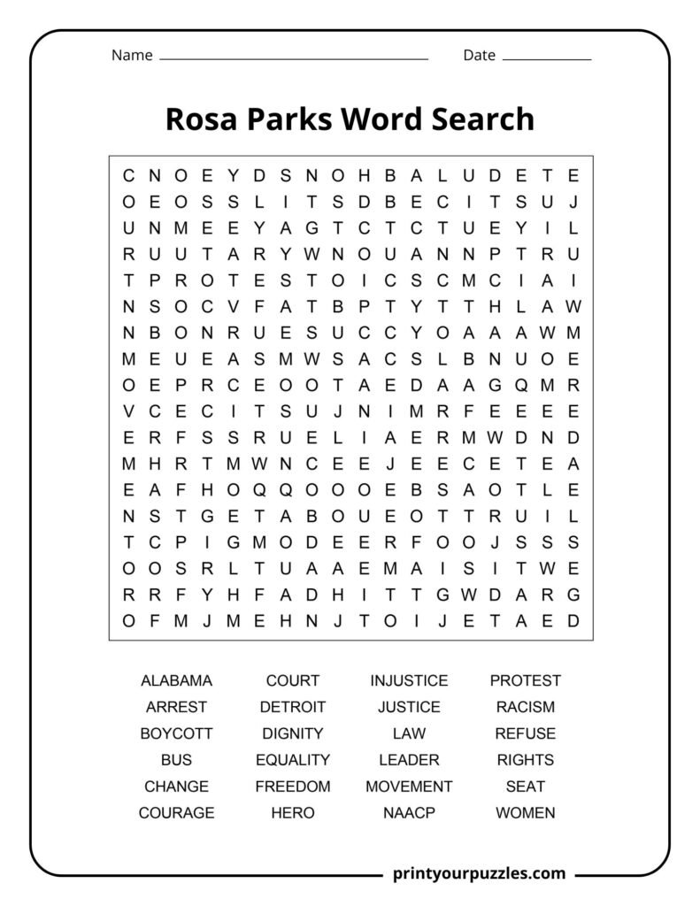 Medium Martin Luther King Jr. word search puzzle with 24 civil rights vocabulary words.